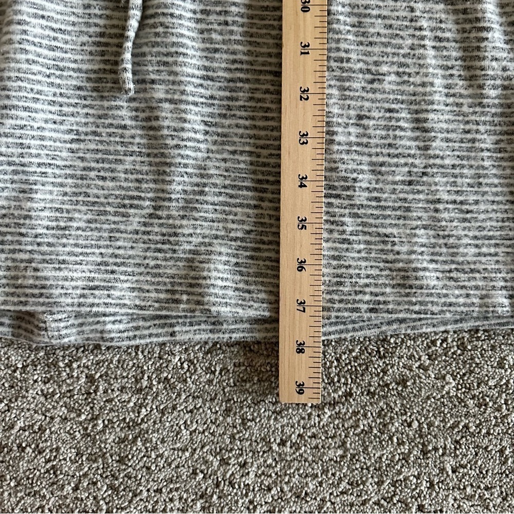 LOFT Lou & Grey Cowl Neck Drawstring Waist Long Sleeve Dress SZ M in Grey - Picture 8 of 9